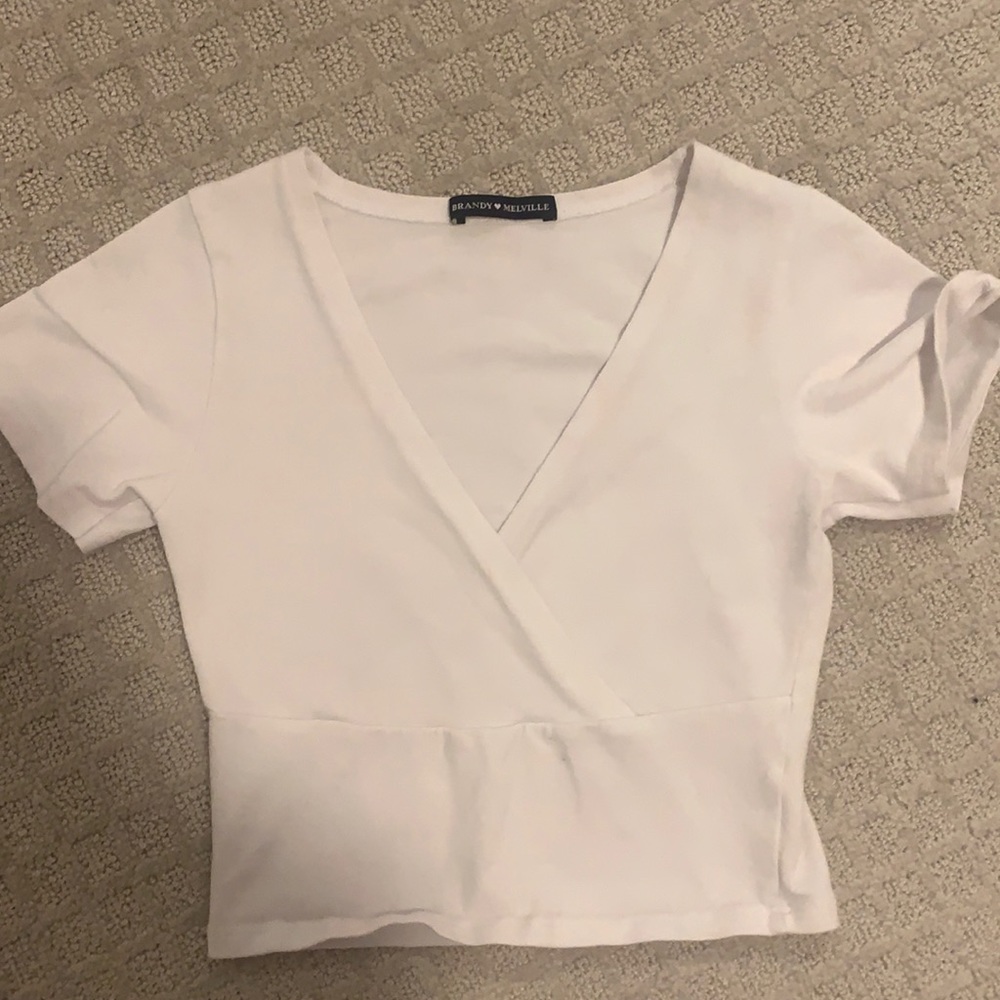 white brandy melville “amara top”